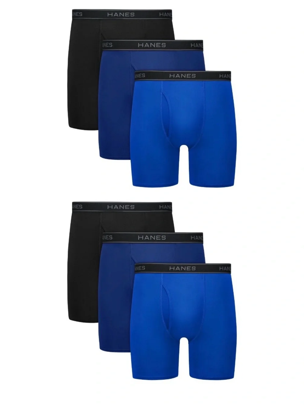 💜Hanes Men's Performance Boxer Brief Underwear Pack,Stretch,6Pack SizeSmall28-30